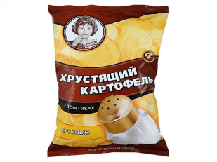 Камбала с икрой холодного копчения: Картофельные чипсы 