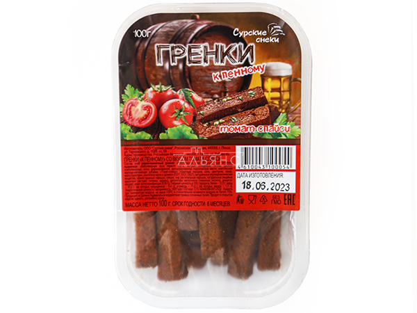 Сурские гренки Томат спайси (100 гр) в Марьино