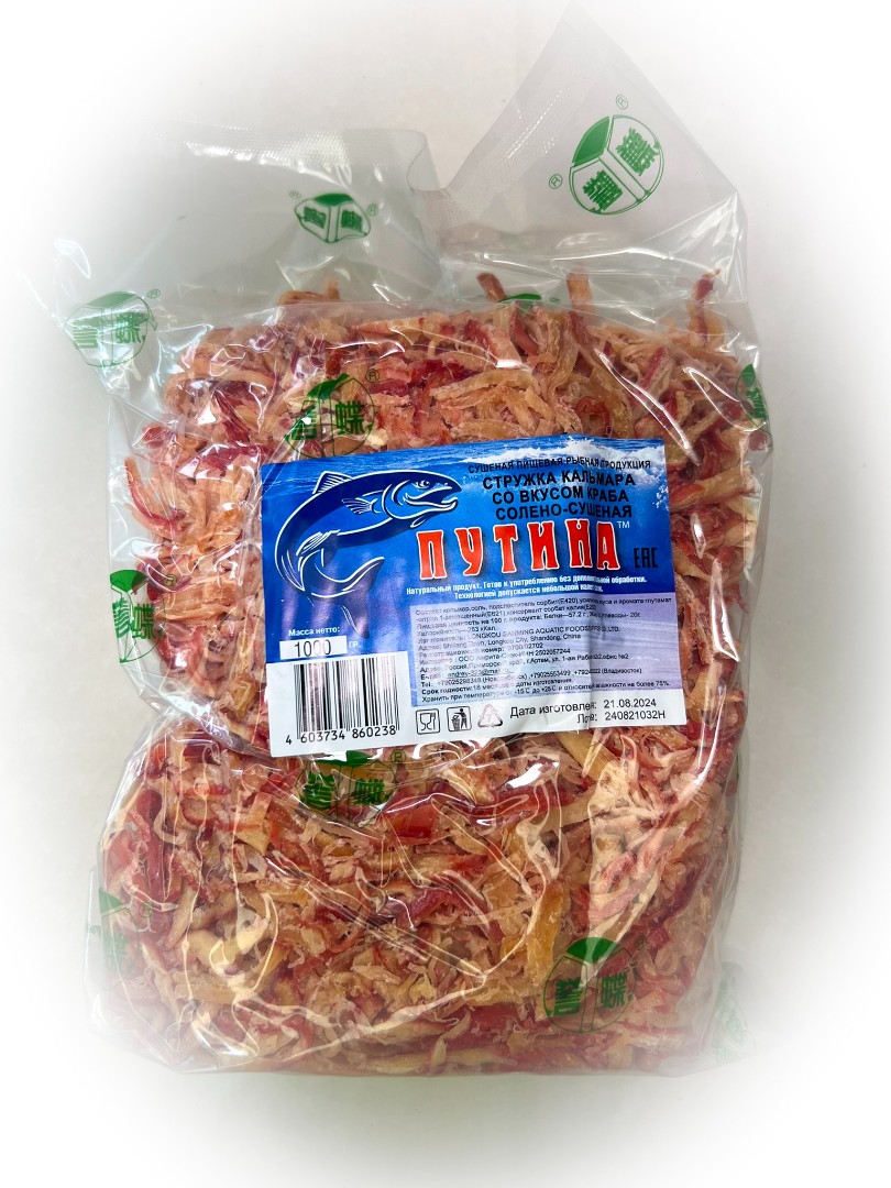 Кальмар стружка со вкусом краба "Розовая" (ПУТИНА) в Марьино